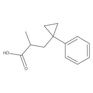 2-Methyl-3-(1-phenylcyclopropyl)propanoic acid结构式