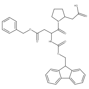 2-{1-[(2S)-4-(benzyloxy)-2-({[(9H-fluoren-9-yl)methoxy]carbonyl}amino)-4-oxobutanoyl]pyrrolidin-2-yl}acetic acid Structure