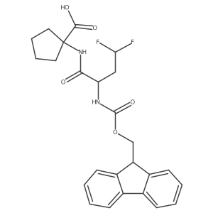 1-[2-({[(9H-fluoren-9-yl)methoxy]carbonyl}amino)-4,4-difluorobutanamido]cyclopentane-1-carboxylic acid Structure