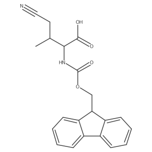 4-cyano-2-({[(9H-fluoren-9-yl)methoxy]carbonyl}amino)-3-methylbutanoic acid结构式