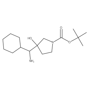 Tert-butyl 3-[amino(cyclohexyl)methyl]-3-hydroxypyrrolidine-1-carboxylate Structure
