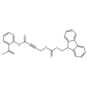 2-[4-({[(9H-fluoren-9-yl)methoxy]carbonyl}amino)but-2-ynamido]benzoic acid Structure