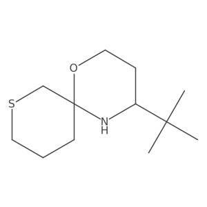 4-Tert-butyl-1-oxa-8-thia-5-azaspiro[5.5]undecane结构式