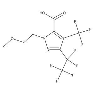 1-(2-methoxyethyl)-3-(1,1,2,2,2-pentafluoroethyl)-4-(trifluoromethyl)-1H-pyrazole-5-carboxylic acid结构式