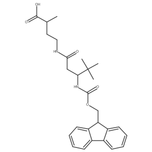 4-[3-({[(9H-fluoren-9-yl)methoxy]carbonyl}amino)-4,4-dimethylpentanamido]-2-methylbutanoic acid结构式
