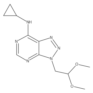 N-cyclopropyl-3-(2,2-dimethoxyethyl)-3H-[1,2,3]triazolo[4,5-d]pyrimidin-7-amine结构式