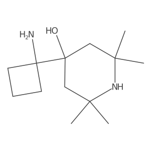 4-(1-Aminocyclobutyl)-2,2,6,6-tetramethylpiperidin-4-ol结构式