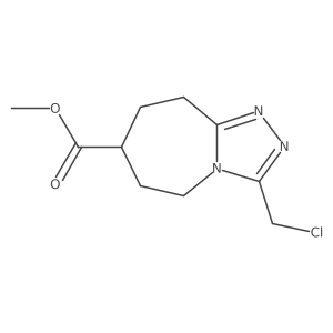 methyl 3-(chloromethyl)-5H,6H,7H,8H,9H-[1,2,4]triazolo[4,3-a]azepine-7-carboxylate结构式