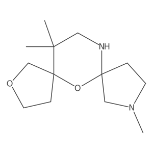 9,14,14-Trimethyl-2,6-dioxa-9,12-diazadispiro[4.1.4^{7}.3^{5}]tetradecane结构式