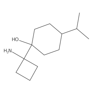 1-(1-Aminocyclobutyl)-4-(propan-2-yl)cyclohexan-1-ol结构式