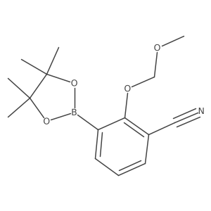 2-(Methoxymethoxy)-3-(4,4,5,5-tetramethyl-1,3,2-dioxaborolan-2-yl)benzonitrile结构式