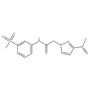 3-[2-(3-nitro-1H-pyrazol-1-yl)acetamido]benzene-1-sulfonyl fluoride Structure