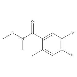 5-Bromo-4-fluoro-N-methoxy-N,2-dimethylbenzamide结构式