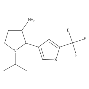 1-(Propan-2-yl)-2-[5-(trifluoromethyl)thiophen-3-yl]pyrrolidin-3-amine Structure