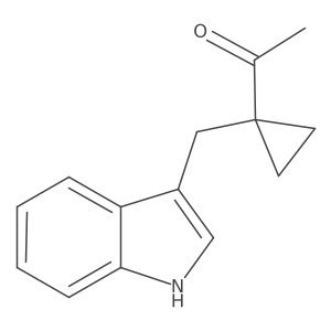 1-{1-[(1H-indol-3-yl)methyl]cyclopropyl}ethan-1-one结构式