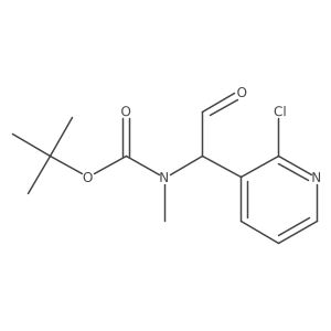 tert-butyl N-[1-(2-chloropyridin-3-yl)-2-oxoethyl]-N-methylcarbamate Structure