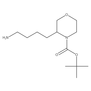 Tert-butyl 3-(4-aminobutyl)morpholine-4-carboxylate结构式