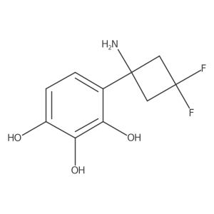 4-(1-Amino-3,3-difluorocyclobutyl)benzene-1,2,3-triol Structure