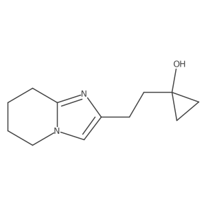 1-(2-{5H,6H,7H,8H-imidazo[1,2-a]pyridin-2-yl}ethyl)cyclopropan-1-ol结构式