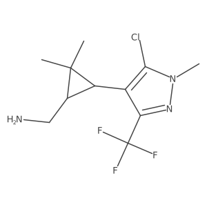 {3-[5-chloro-1-methyl-3-(trifluoromethyl)-1H-pyrazol-4-yl]-2,2-dimethylcyclopropyl}methanamine Structure