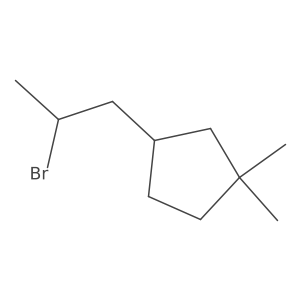 3-(2-Bromopropyl)-1,1-dimethylcyclopentane Structure