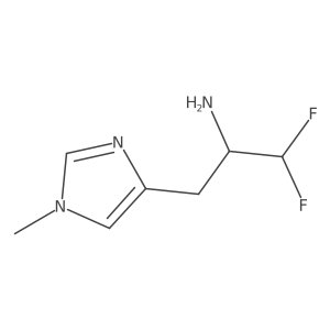 1,1-difluoro-3-(1-methyl-1H-imidazol-4-yl)propan-2-amine结构式