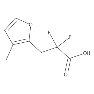 2,2-Difluoro-3-(3-methylfuran-2-yl)propanoic acid Structure