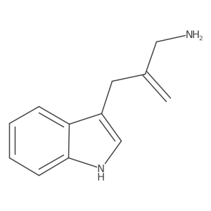 3-[2-(aminomethyl)prop-2-en-1-yl]-1H-indole结构式