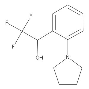 2,2,2-Trifluoro-1-[2-(pyrrolidin-1-yl)phenyl]ethan-1-ol结构式