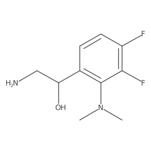 2-Amino-1-[2-(dimethylamino)-3,4-difluorophenyl]ethan-1-ol结构式