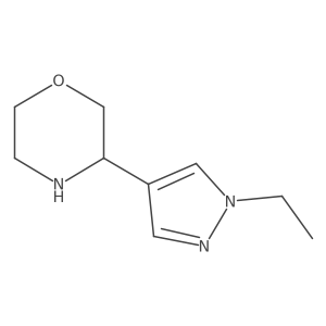 3-(1-ethyl-1H-pyrazol-4-yl)morpholine Structure