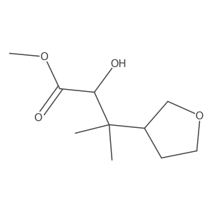 Methyl 2-hydroxy-3-methyl-3-(oxolan-3-yl)butanoate结构式