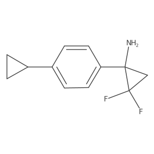 1-(4-Cyclopropylphenyl)-2,2-difluorocyclopropan-1-amine Structure