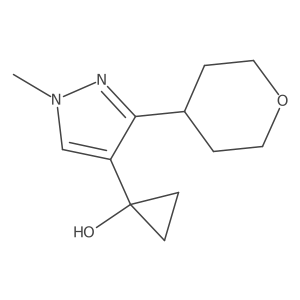 1-[1-methyl-3-(oxan-4-yl)-1H-pyrazol-4-yl]cyclopropan-1-ol Structure