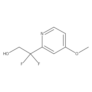 2,2-Difluoro-2-(4-methoxypyridin-2-yl)ethan-1-ol结构式