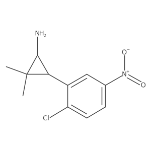3-(2-Chloro-5-nitrophenyl)-2,2-dimethylcyclopropan-1-amine结构式