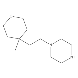 1-[2-(4-Methyloxan-4-yl)ethyl]piperazine结构式