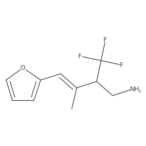 2-[4-Amino-2-methyl-3-(trifluoromethyl)but-1-en-1-yl]furan结构式