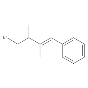 (4-Bromo-2,3-dimethylbut-1-en-1-yl)benzene结构式