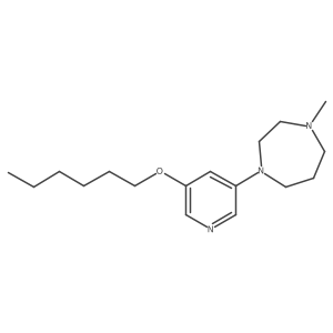 1-(5-Hexyloxy-pyridin-3-yl)-4-methyl-homopiperazine结构式
