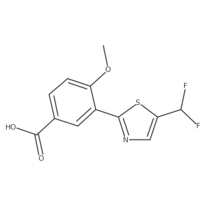 3-[5-(Difluoromethyl)-1,3-thiazol-2-yl]-4-methoxybenzoic acid结构式
