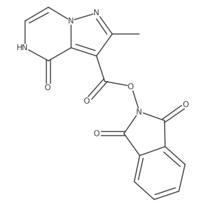1,3-dioxo-2,3-dihydro-1H-isoindol-2-yl 2-methyl-4-oxo-4H,5H-pyrazolo[1,5-a]pyrazine-3-carboxylate结构式