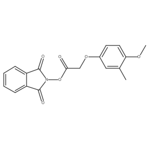 1,3-dioxo-2,3-dihydro-1H-isoindol-2-yl 2-(4-methoxy-3-methylphenoxy)acetate结构式