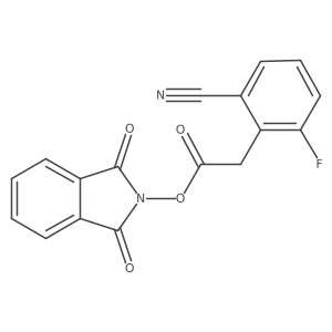 1,3-dioxo-2,3-dihydro-1H-isoindol-2-yl 2-(2-cyano-6-fluorophenyl)acetate结构式