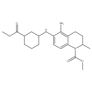 (S)-Methyl 5-amino-6-(((1R,3R)-3-(methoxycarbonyl)cyclohexyl)amino)-2-methyl-3,4-dihydroquinoline-1(2H)-carboxylate结构式