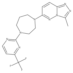 1-{3-Methyl-[1,2,4]triazolo[4,3-b]pyridazin-6-yl}-4-[4-(trifluoromethyl)pyrimidin-2-yl]-1,4-diazepane结构式