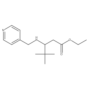 Ethyl 4,4-dimethyl-3-{[(pyridin-4-yl)methyl]amino}pentanoate Structure