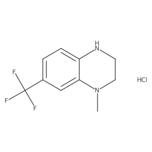 1-Methyl-7-(trifluoromethyl)-1,2,3,4-tetrahydroquinoxaline hydrochloride结构式