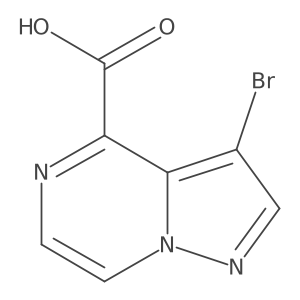 3-Bromopyrazolo[1,5-a]pyrazine-4-carboxylic acid结构式