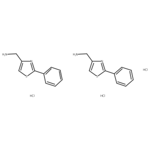 Bis((2-phenyl-1,3-thiazol-4-yl)methanamine) trihydrochloride Structure